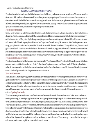 人教版高中英语必修三课文电子文档