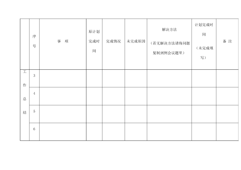 工作月报表格式 _第2页