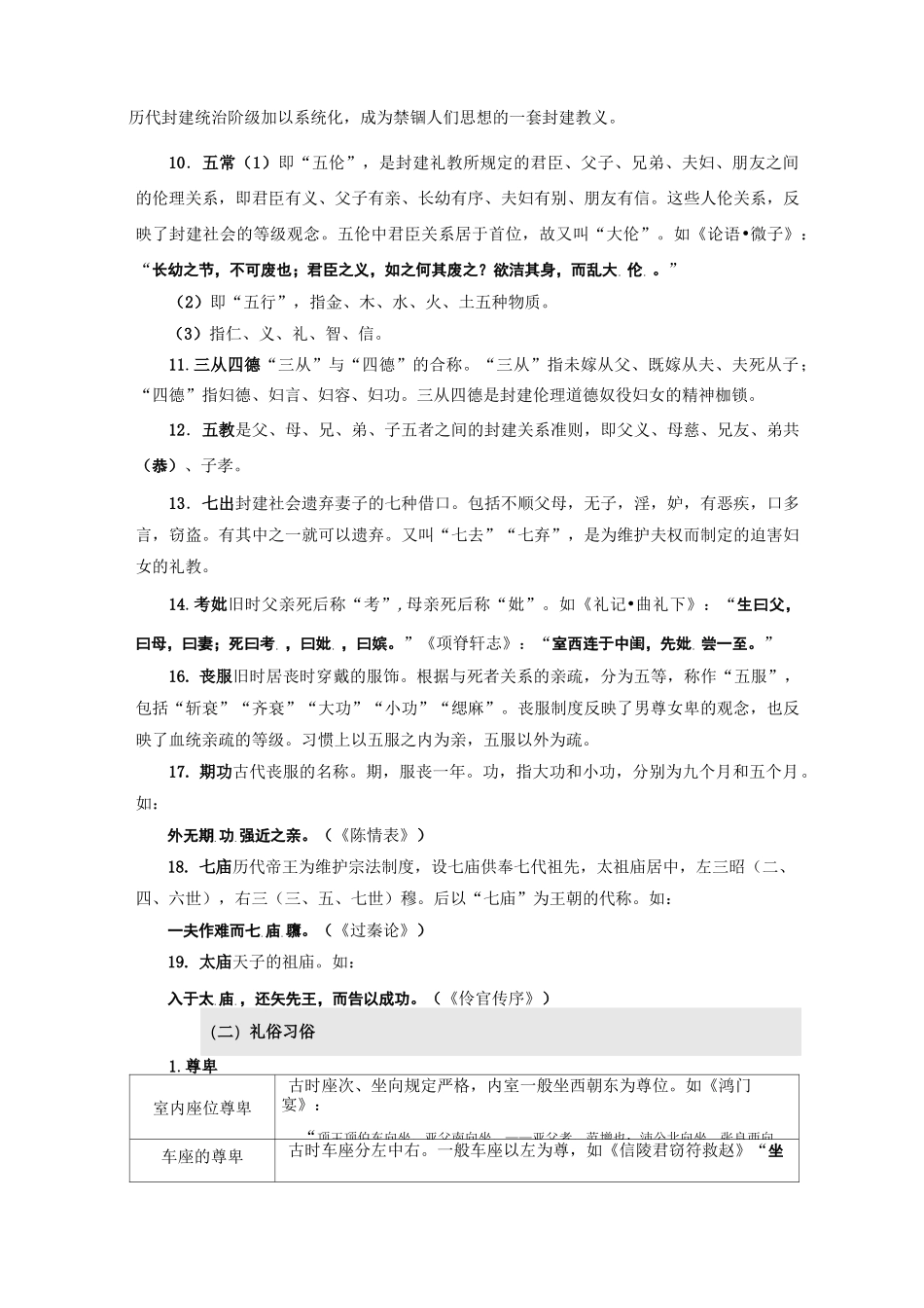 古文化常识分类积累(宗法礼俗)_第2页