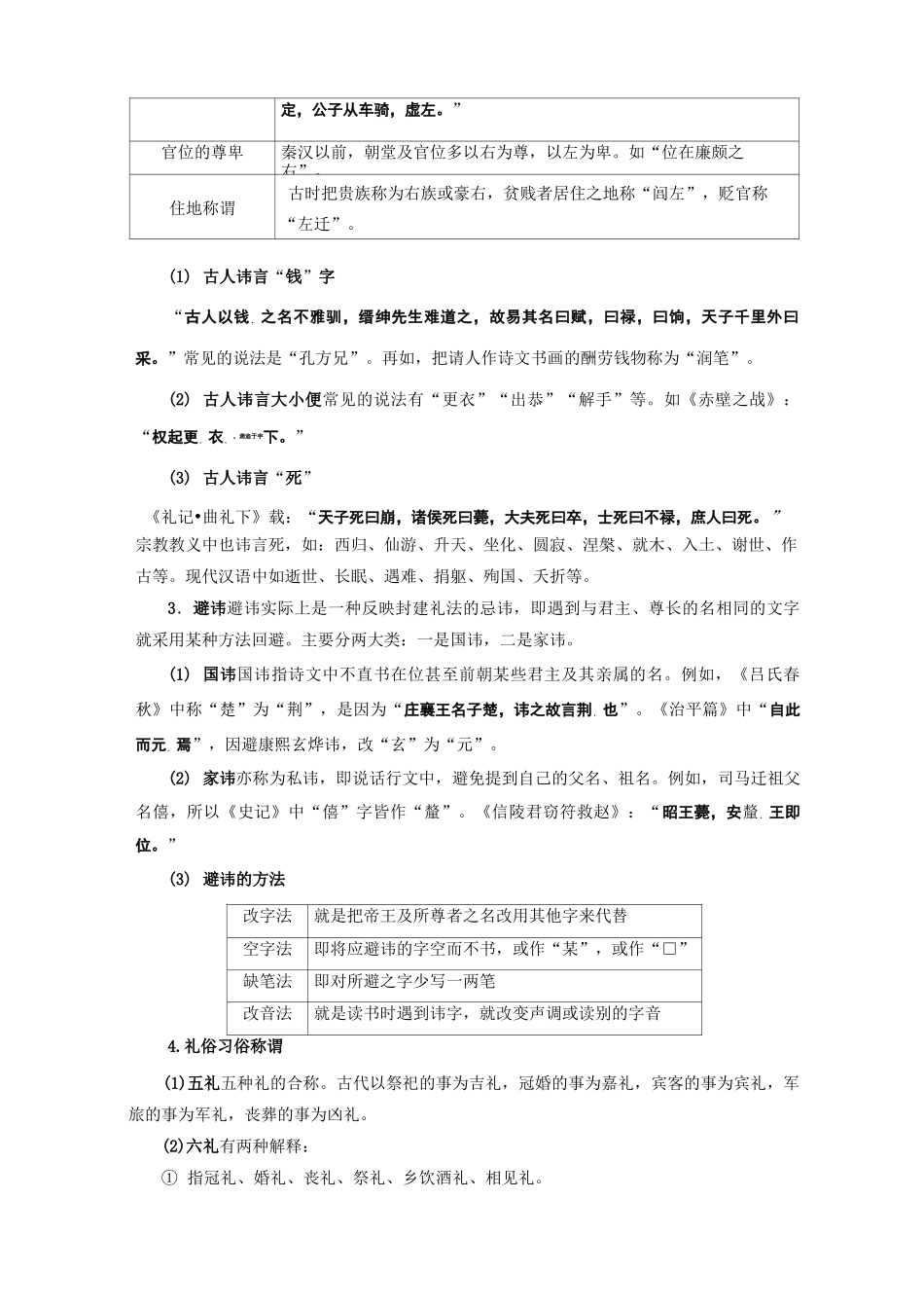 古文化常识分类积累(宗法礼俗)_第3页