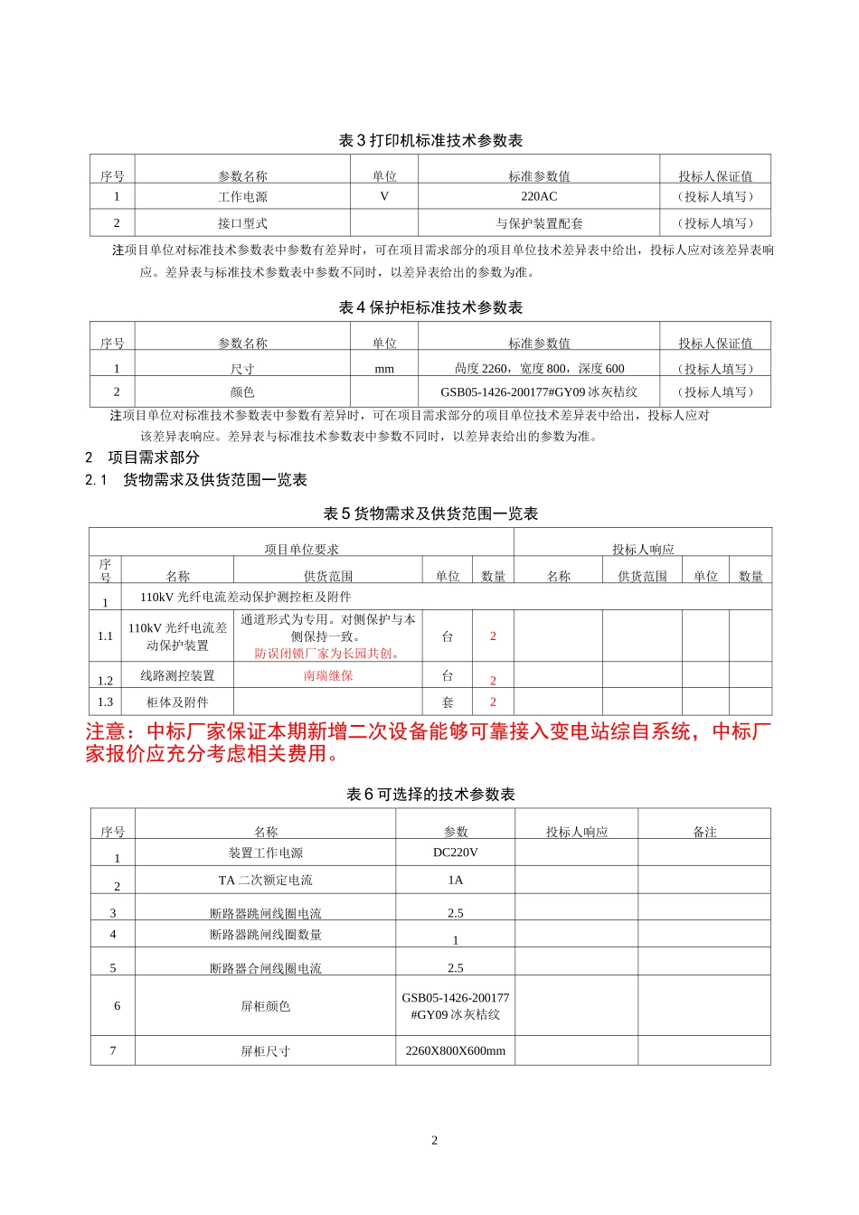 110kV线路光纤差动保护测控屏专用技术规范_第3页
