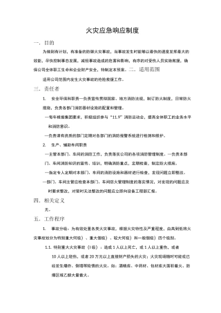 火灾应急响应制度
