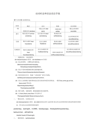 初中八大时态,被动语态