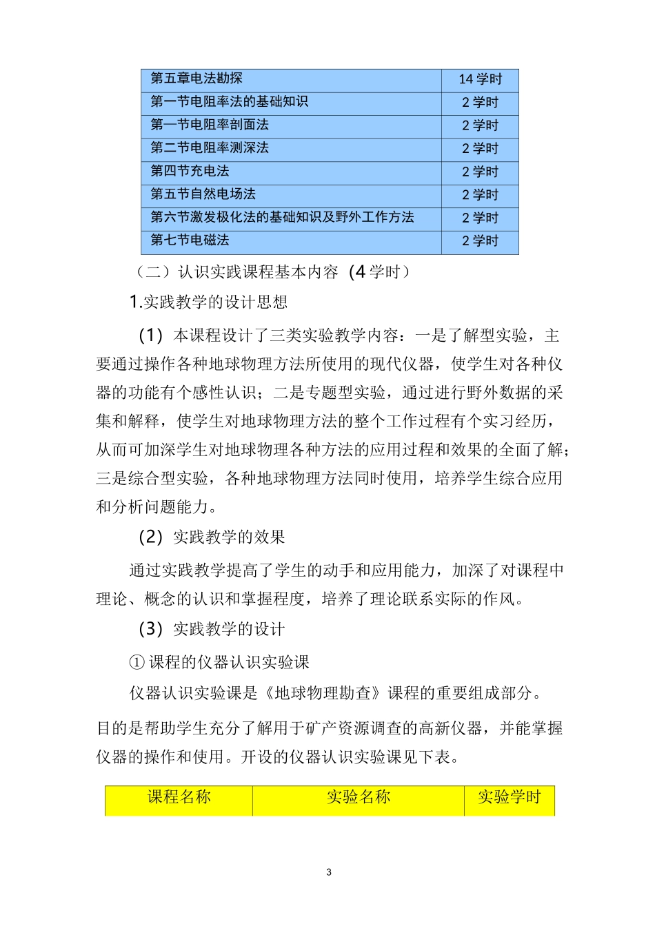 _地球物理勘探概论教学大纲_第3页