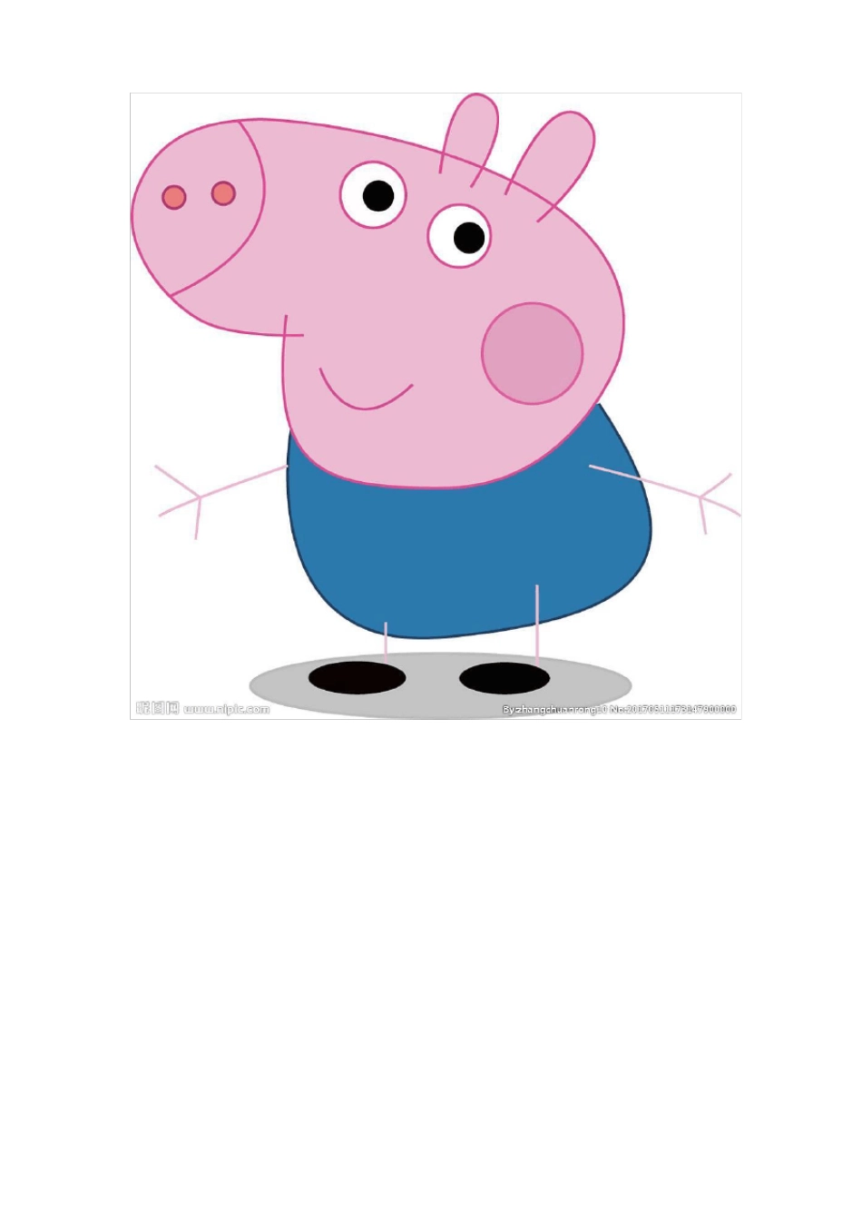 小猪佩奇简笔涂色画_第2页
