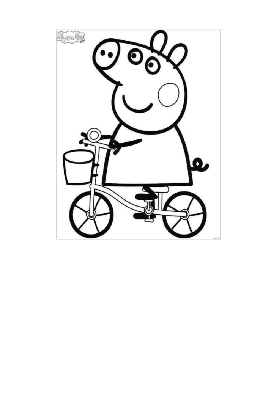 小猪佩奇简笔涂色画_第3页