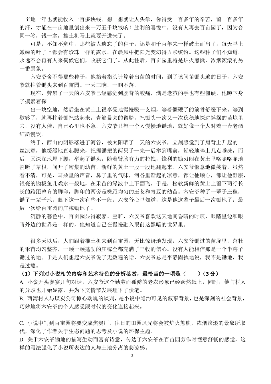 小说阅读练习_第3页