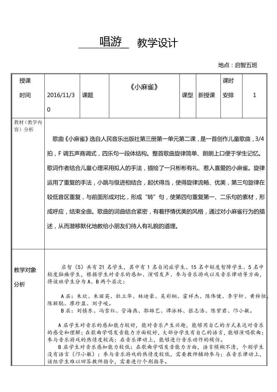 小麻雀教学设计_第1页