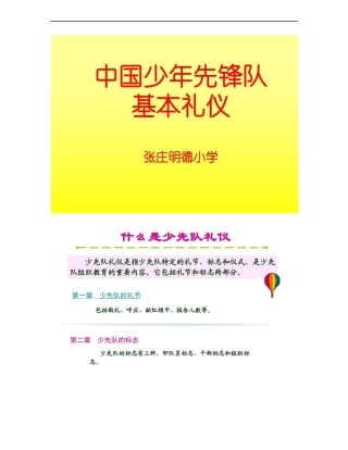 少先队基本礼仪简单