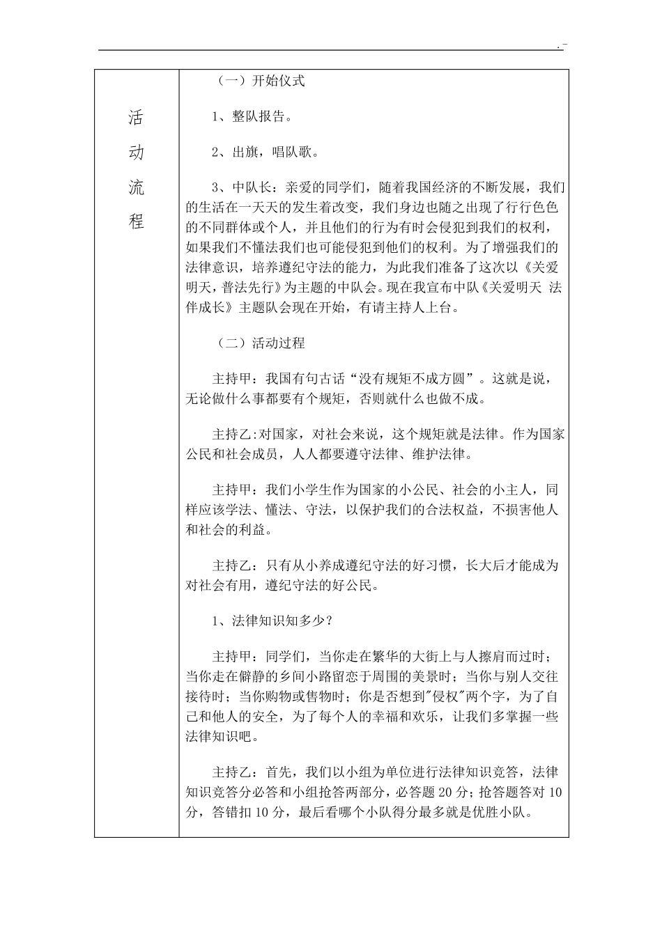 少先队活动课活动方案计划_第2页