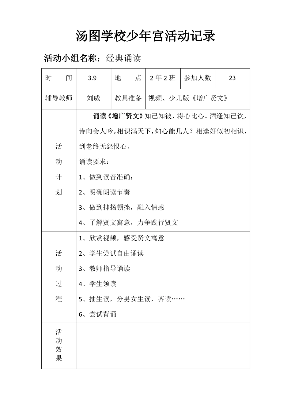 少年宫活经典诵读小组动记录_第2页