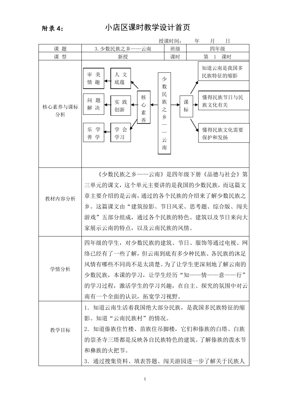 少数民族之乡——云南教案_第1页