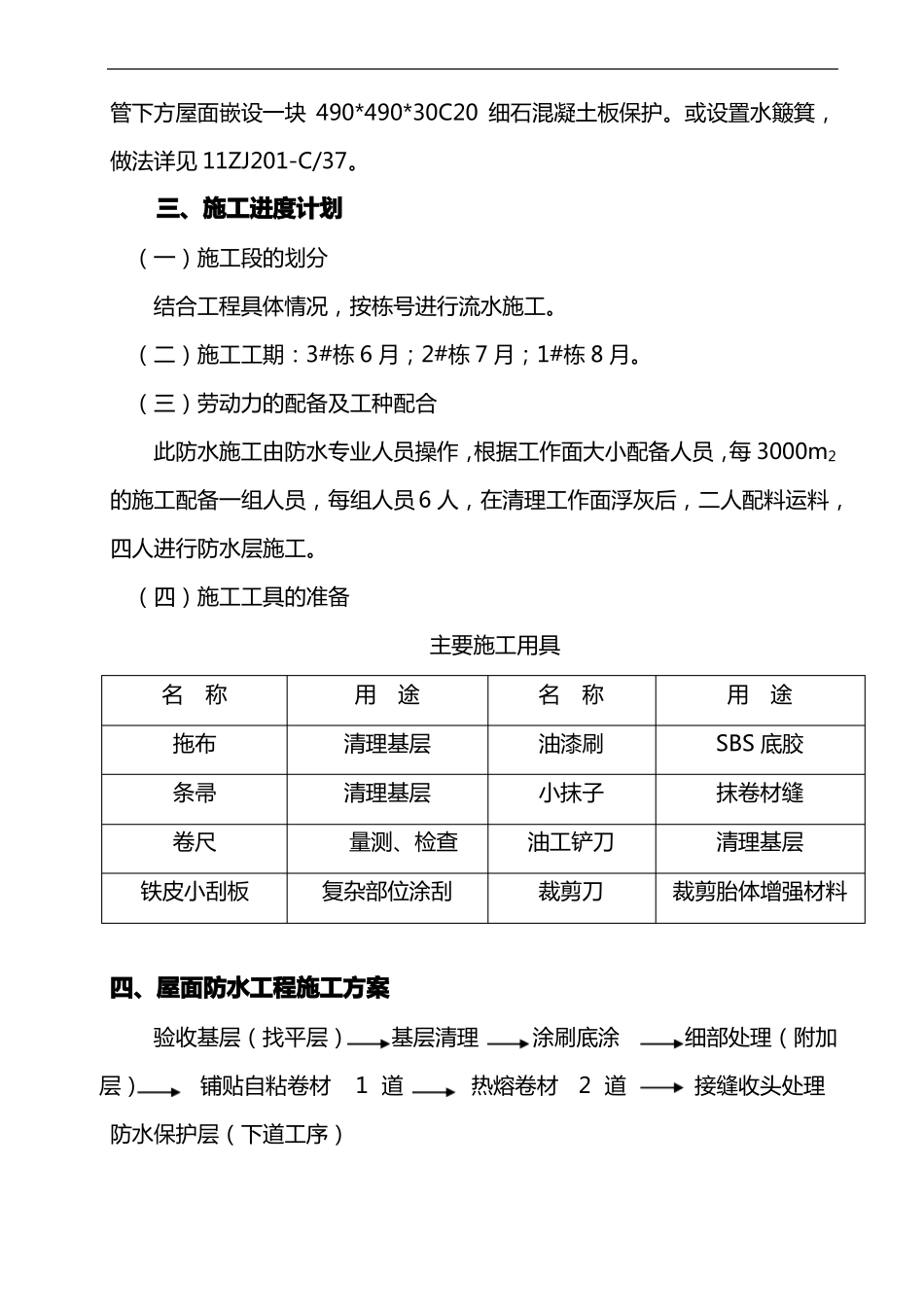 屋面自粘防水卷材施工组织设计方案_第2页