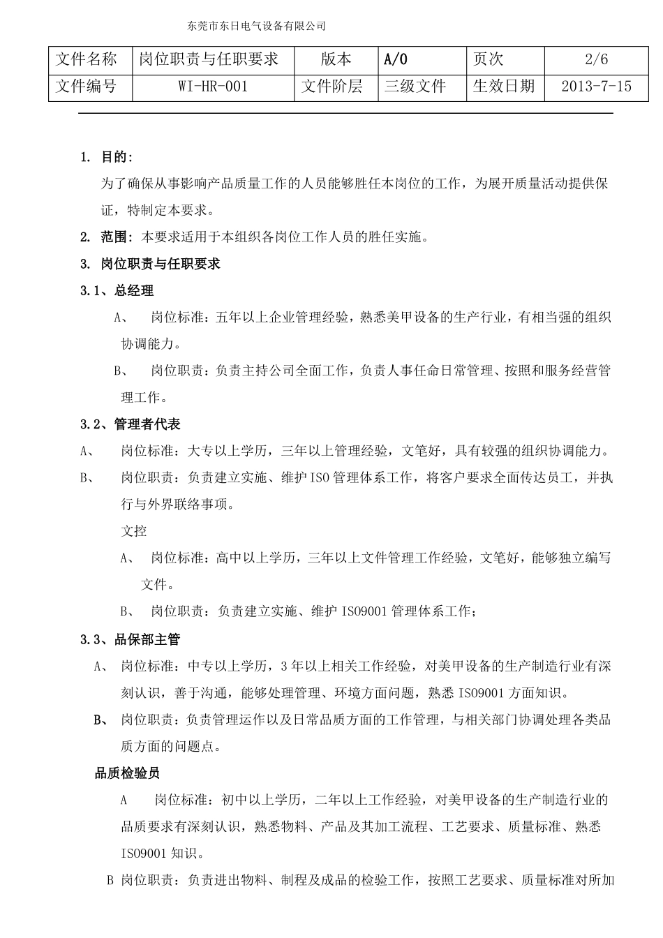 岗位职责与任职要求_第2页