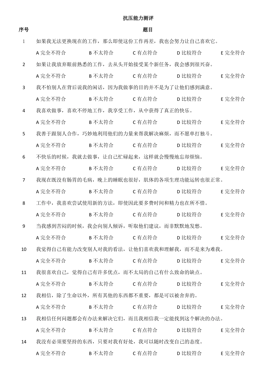 岗位胜任力模型评价测试题库_第1页