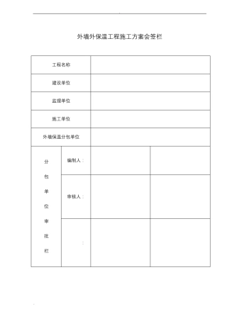 岩棉板外墙保温施工组织设计