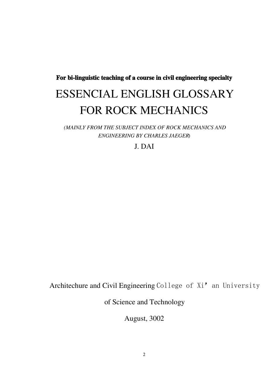 岩石力学英语专业词汇必备_第2页