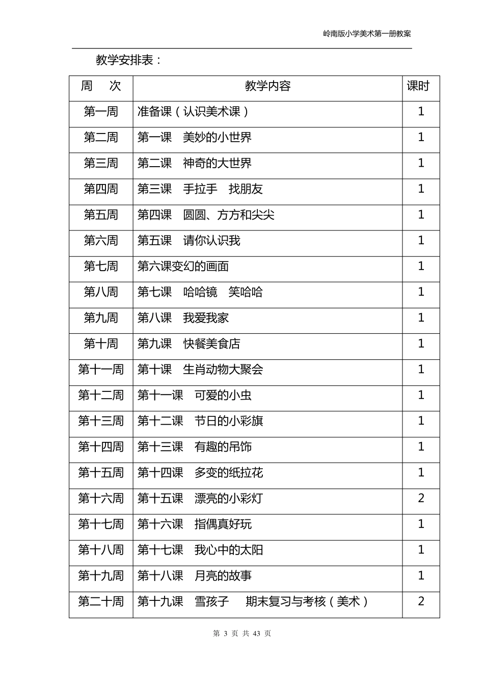 岭南版一年级上册美术教案_第3页