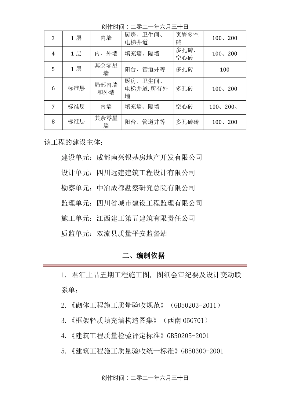 岩砖砌筑施工方案__第3页