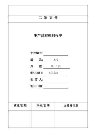 工厂生产过程控制程序