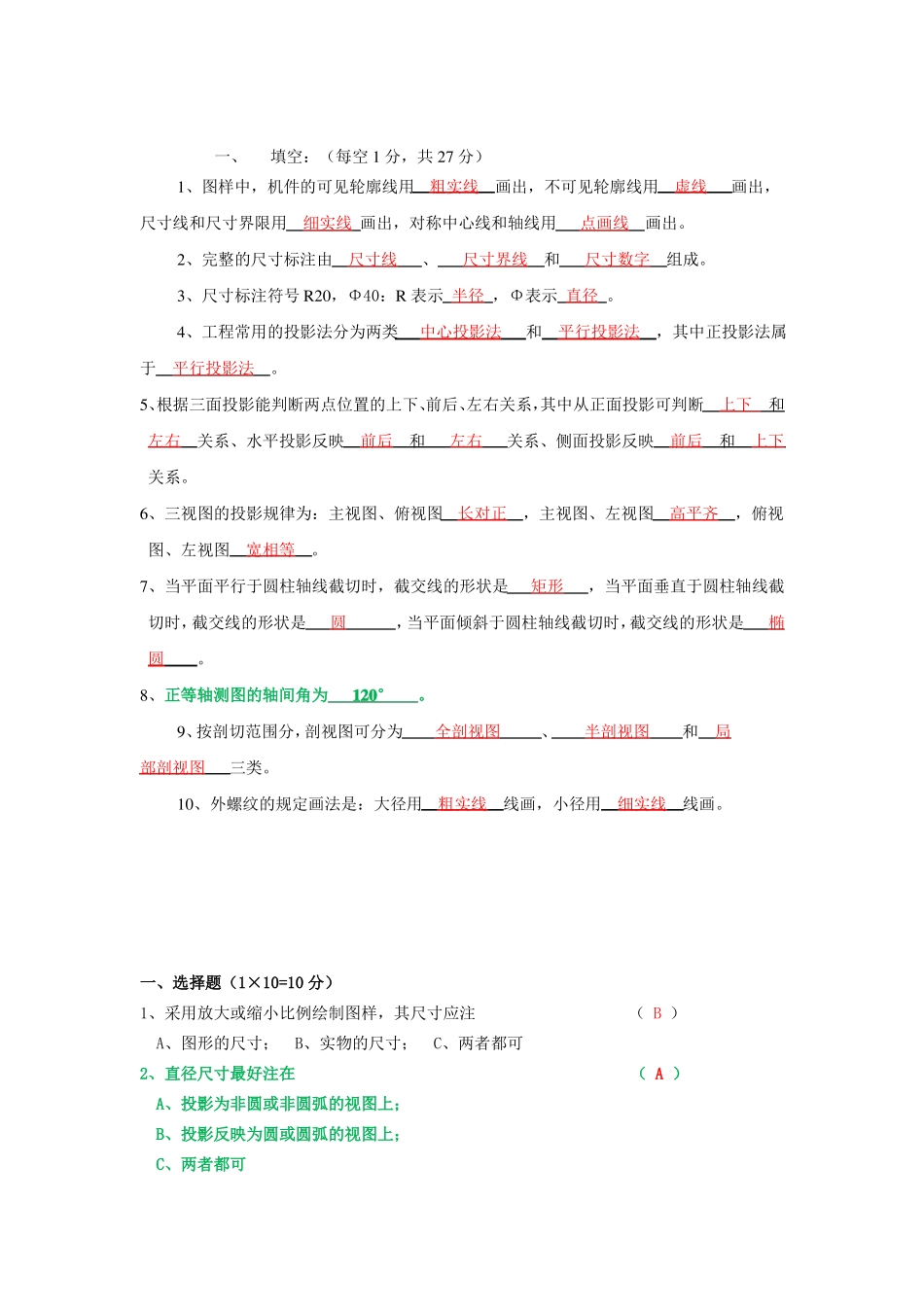 工程制图知识点_第1页