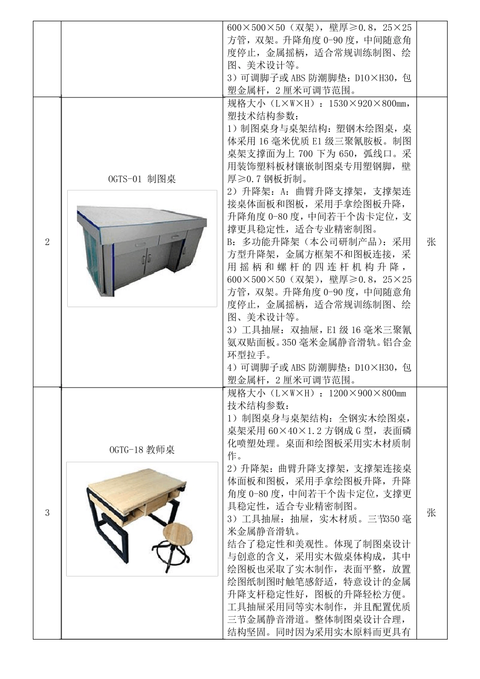 工程制图桌_工程制图试验室设备_工程机械制图室建设方案_第2页