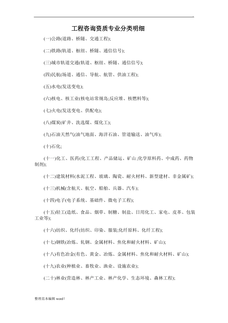 工程咨询资质分类_第1页