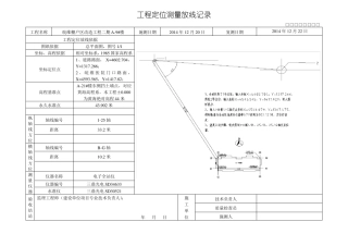 工程定位测量放线记录