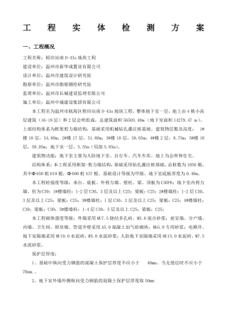 工程实体检测方案