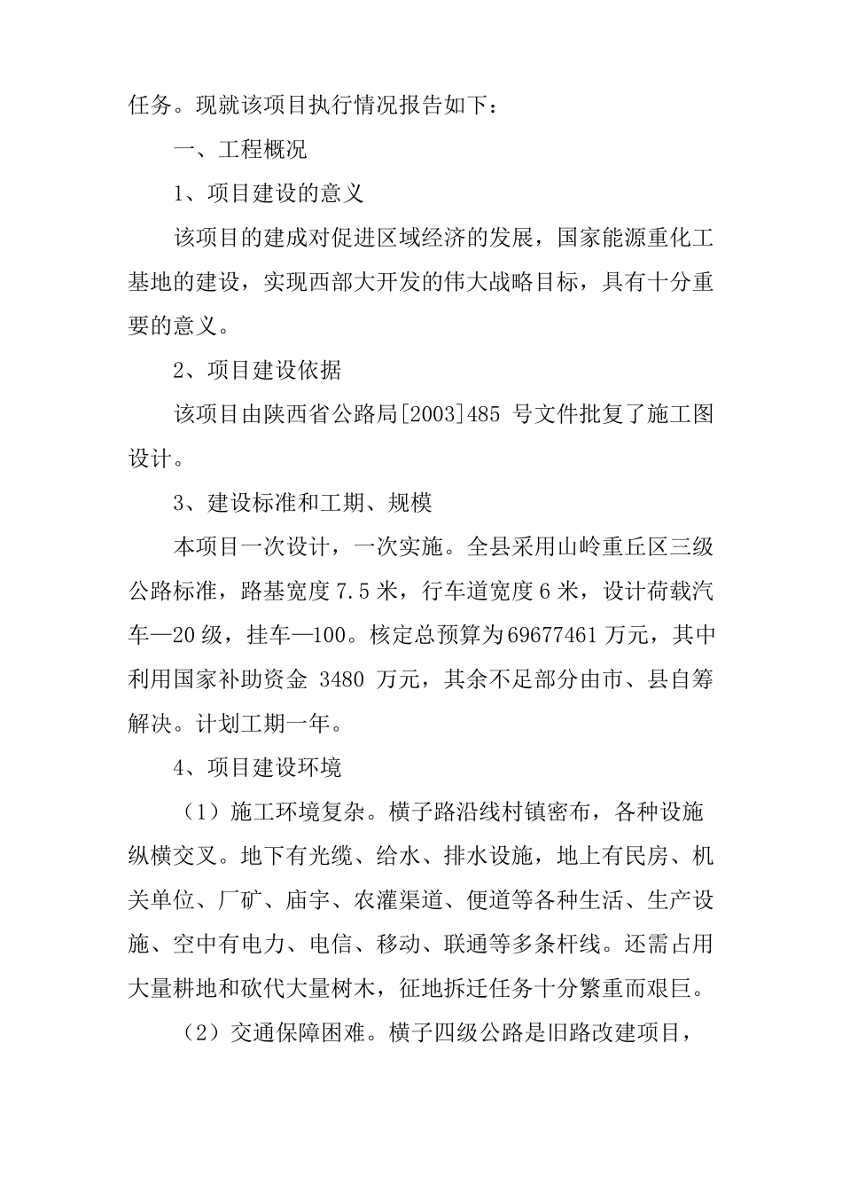 工程建设项目执行报告_第2页