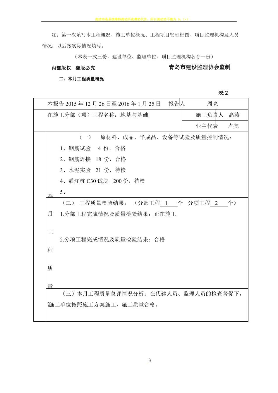 工程监理月报_第3页