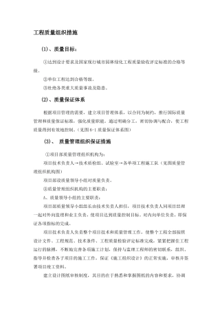 工程质量组织措施
