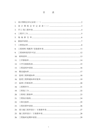 工程部统一表格正式版