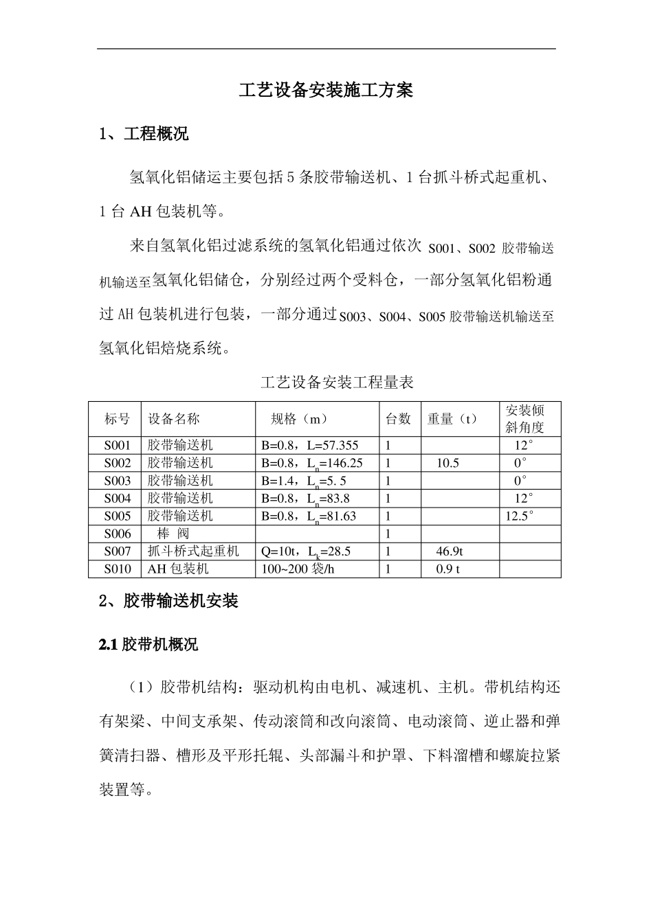 工艺设备安装施工方案_第1页
