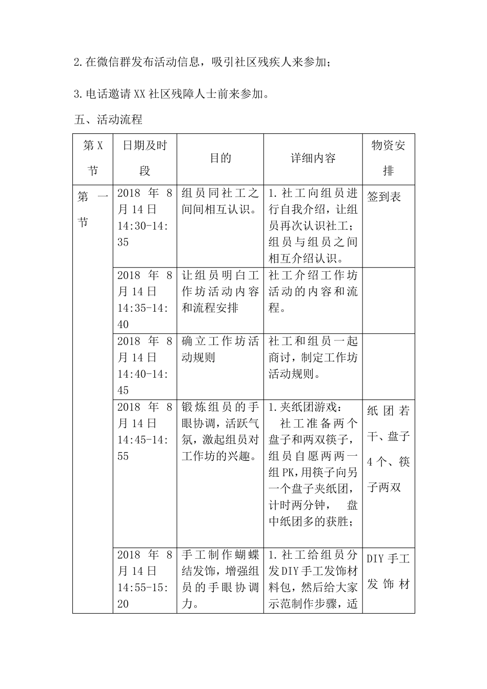 巧手制工艺——XX残障人士手部锻炼工作坊_第2页