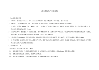 己内酰胺生产工艺比较