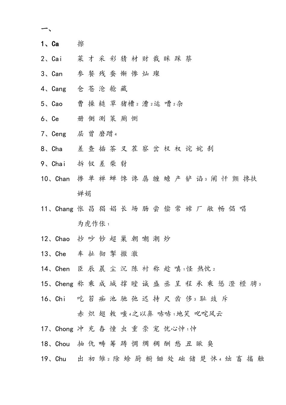 常用平舌音和翘舌音_第1页