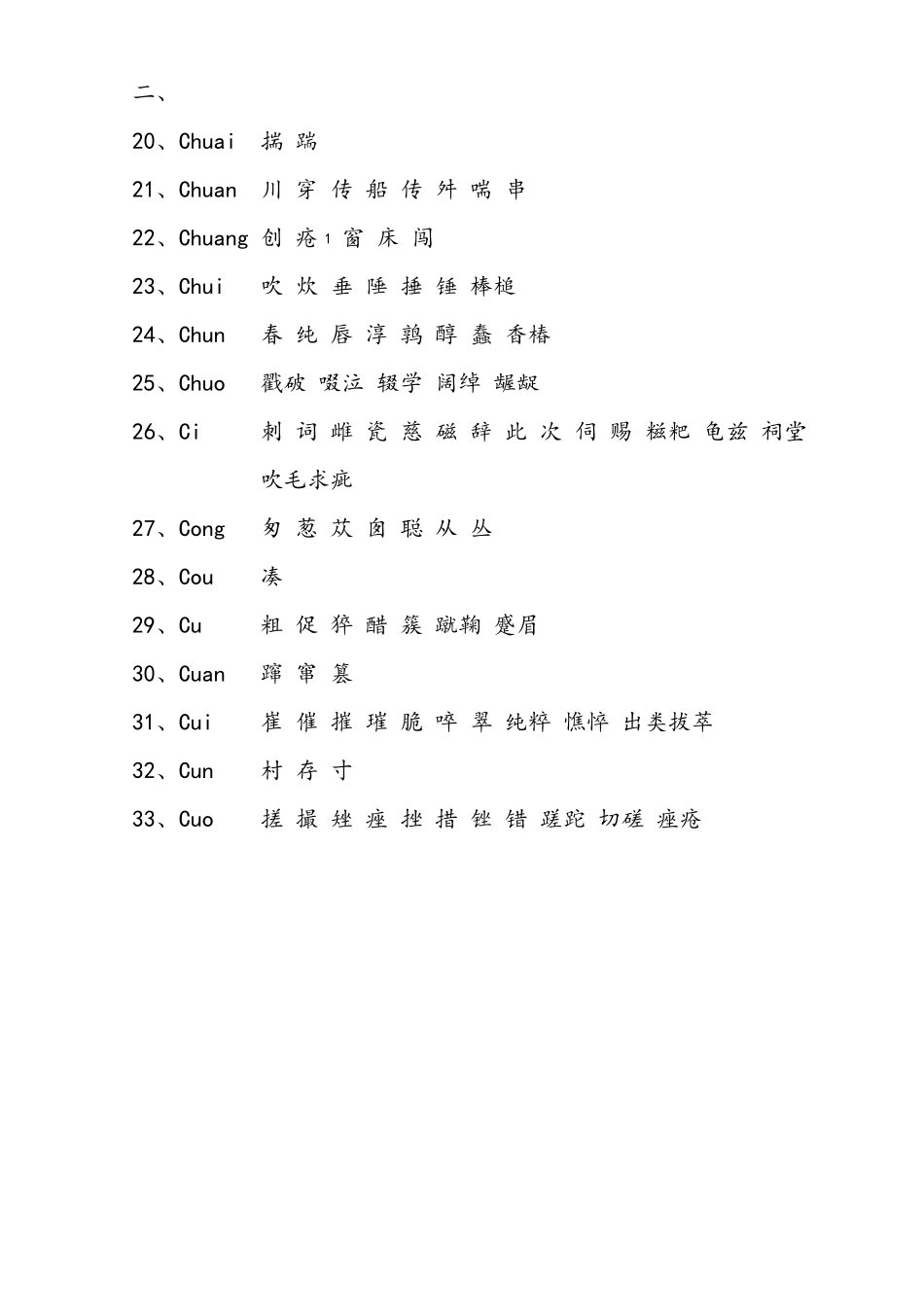 常用平舌音和翘舌音_第2页