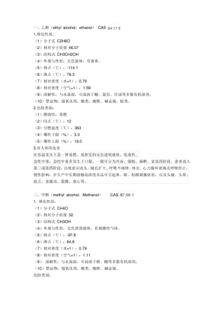 常用有机溶剂及对人体的危害