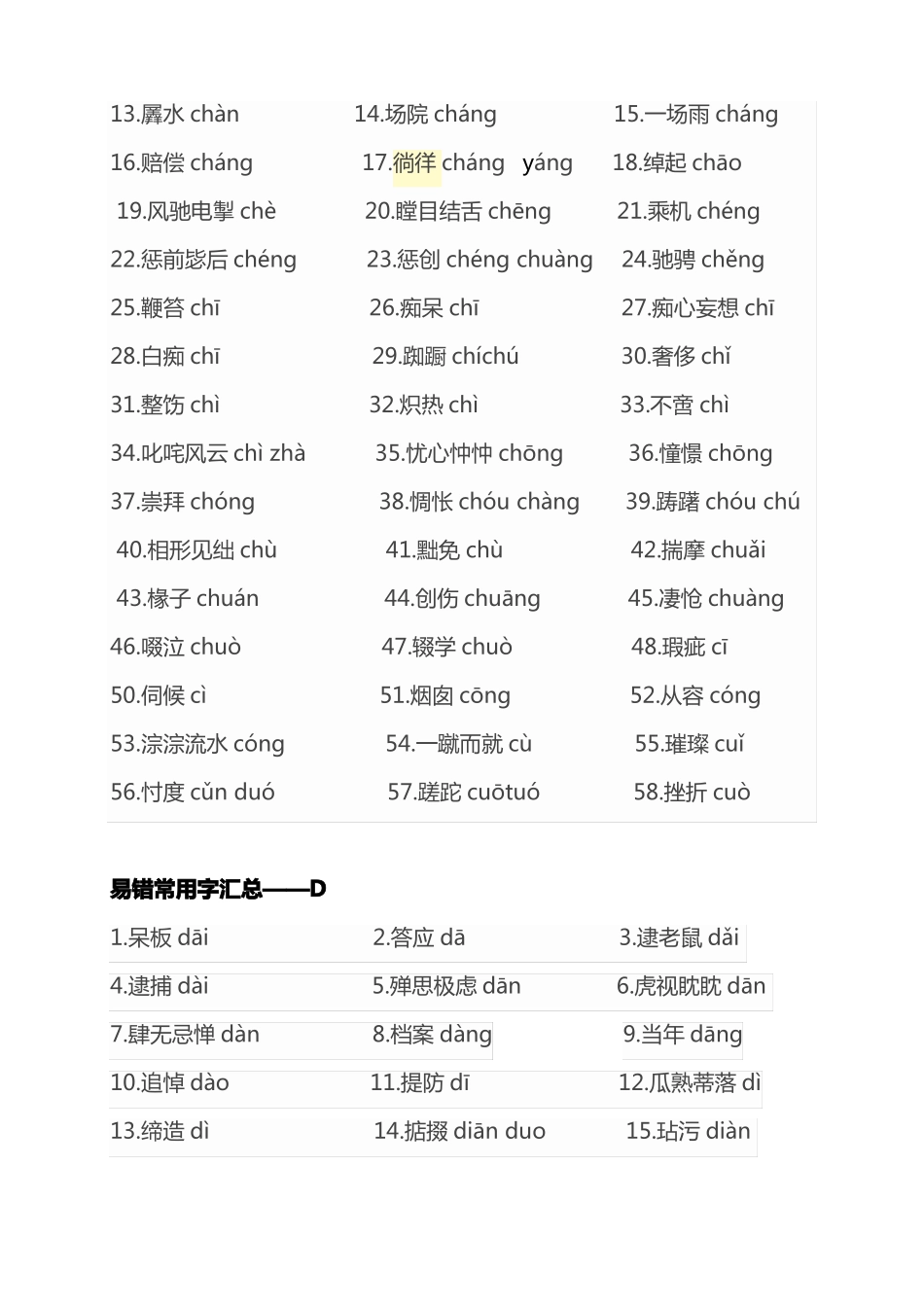常用易误读字_第2页