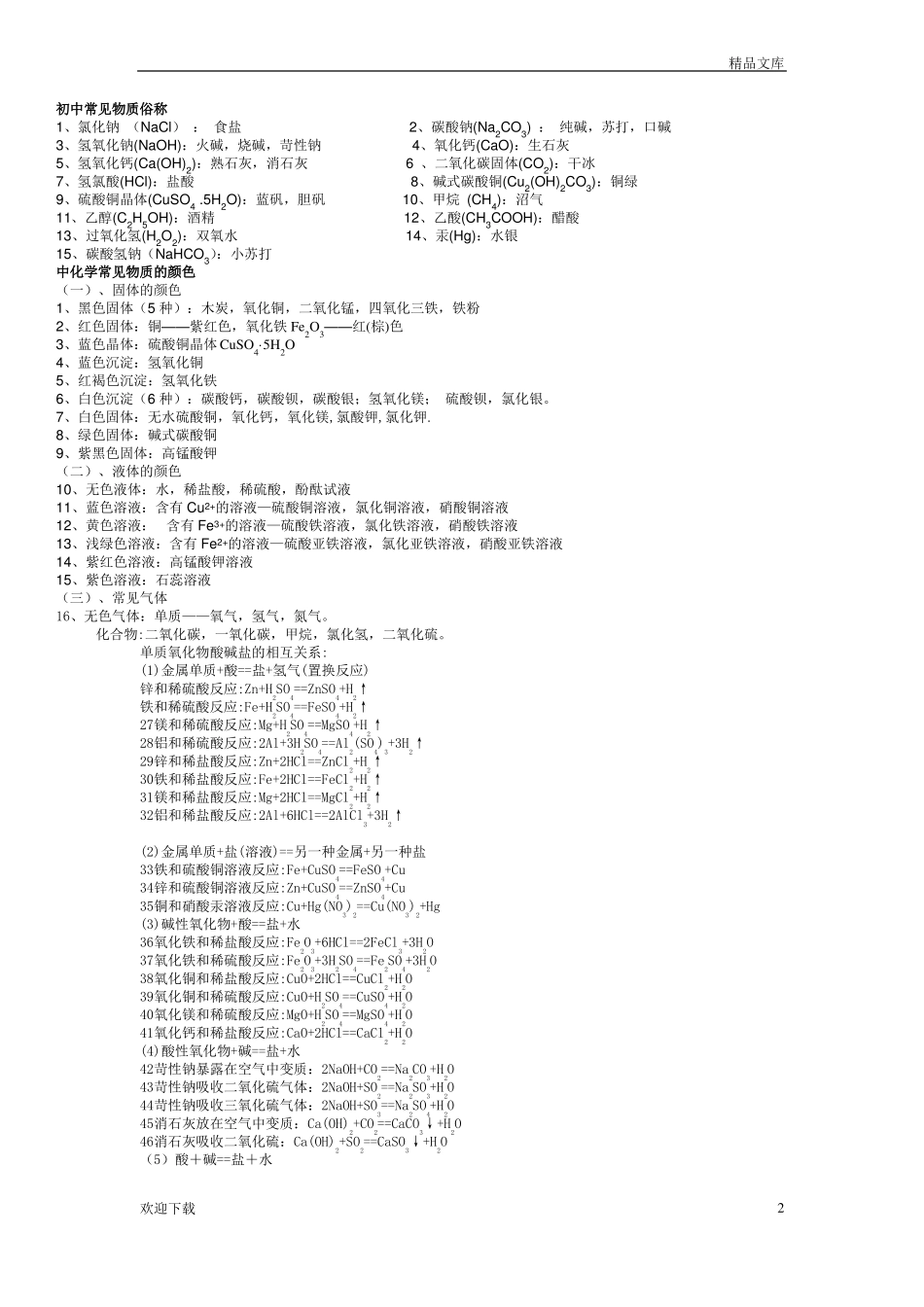 常见元素及原子团的化合价表_第2页