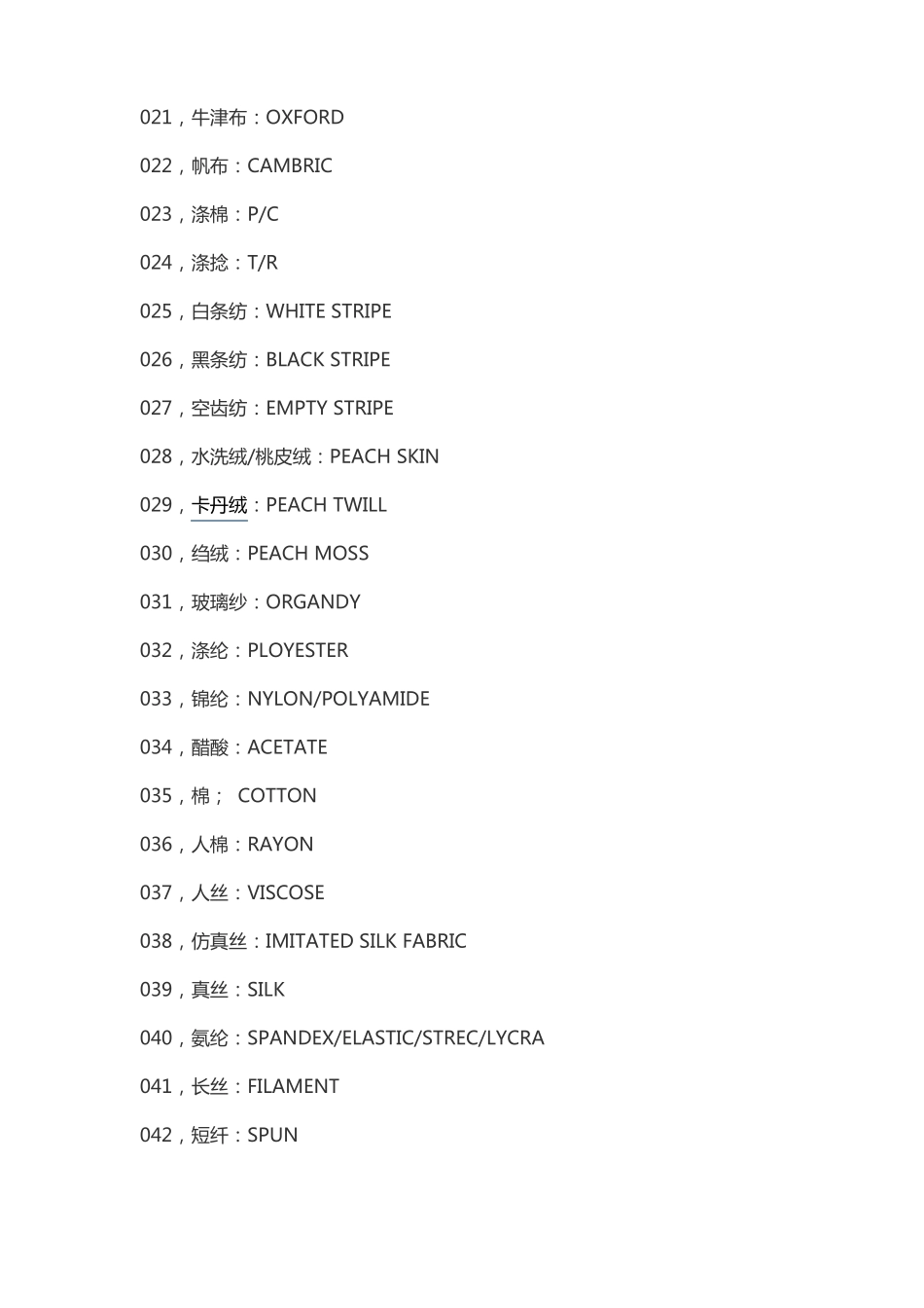常见服装面料的英文名称_第2页