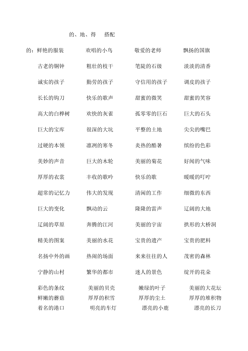 常见词语搭配_第1页