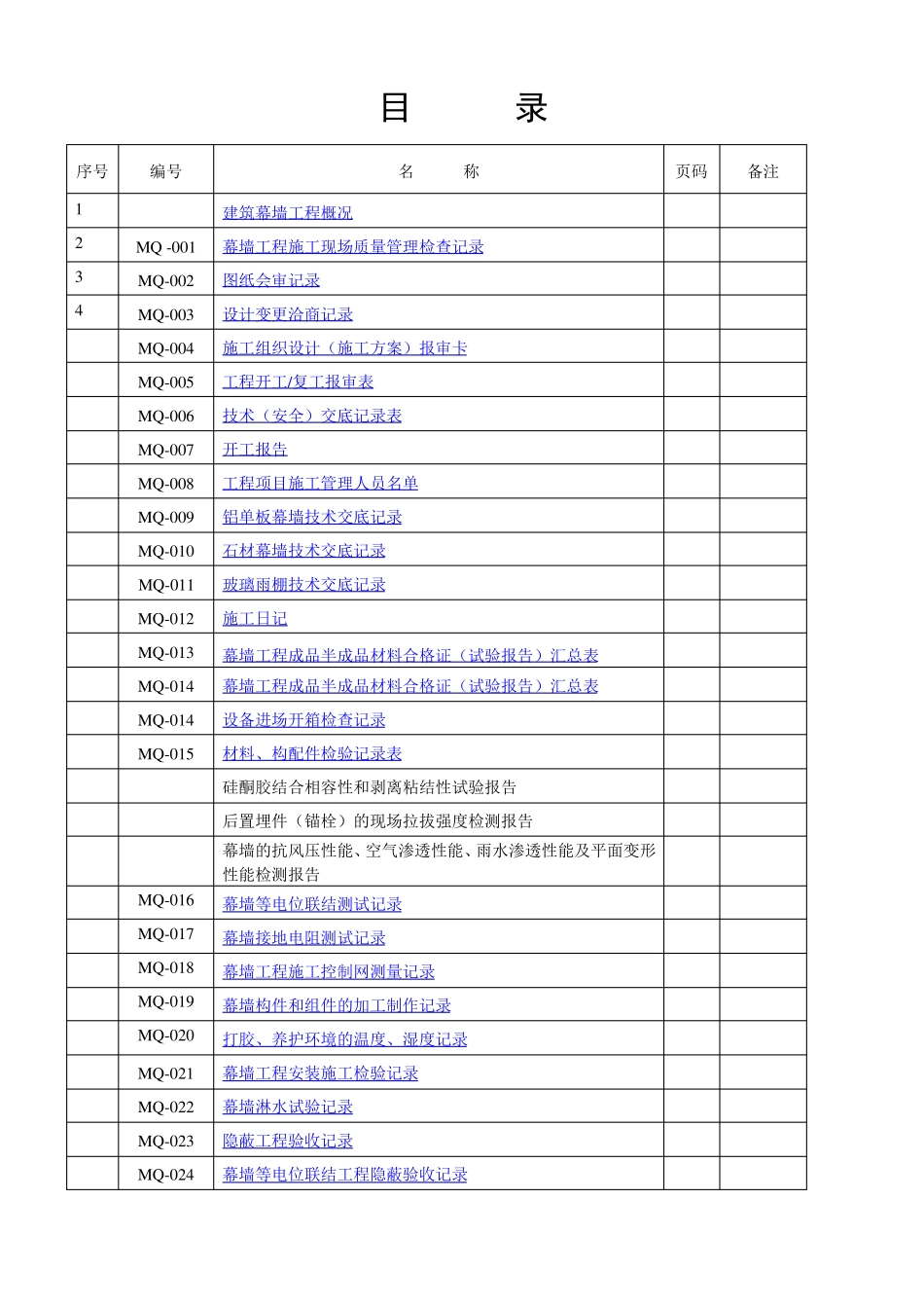 幕墙工程竣工全套资料_第2页