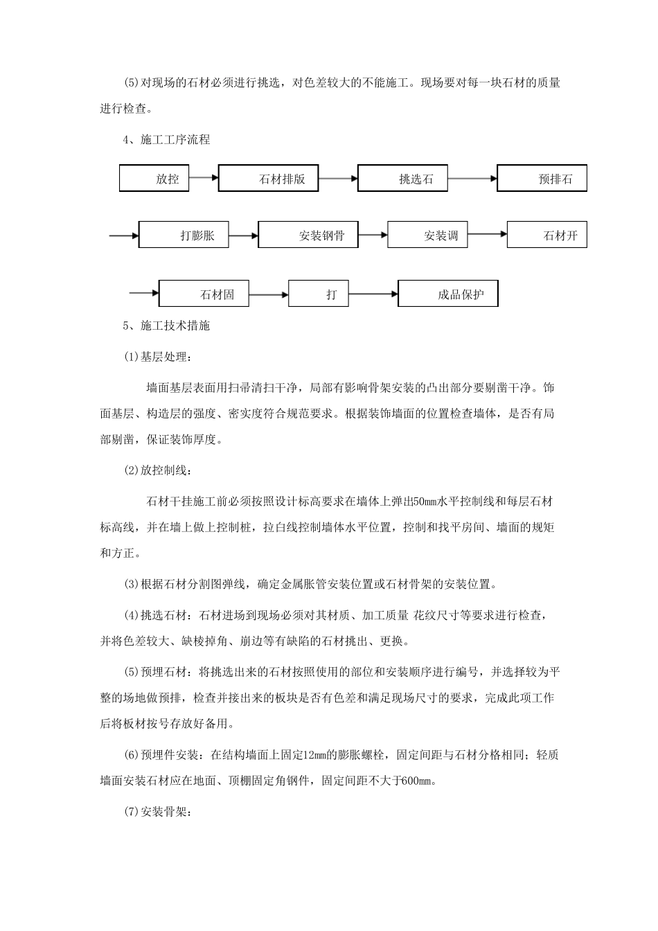干挂石材墙面施工方案_第2页