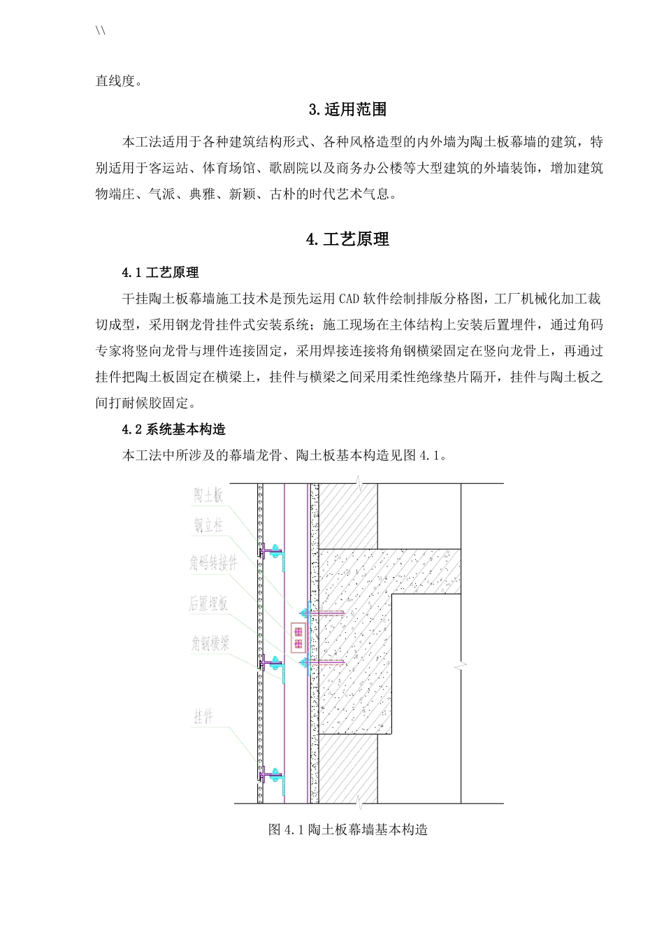 干挂陶板幕墙项目施工工法_第2页