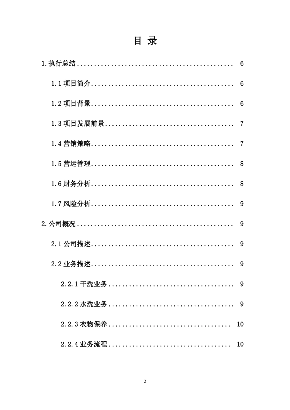 干水洗衣店策划案_第2页