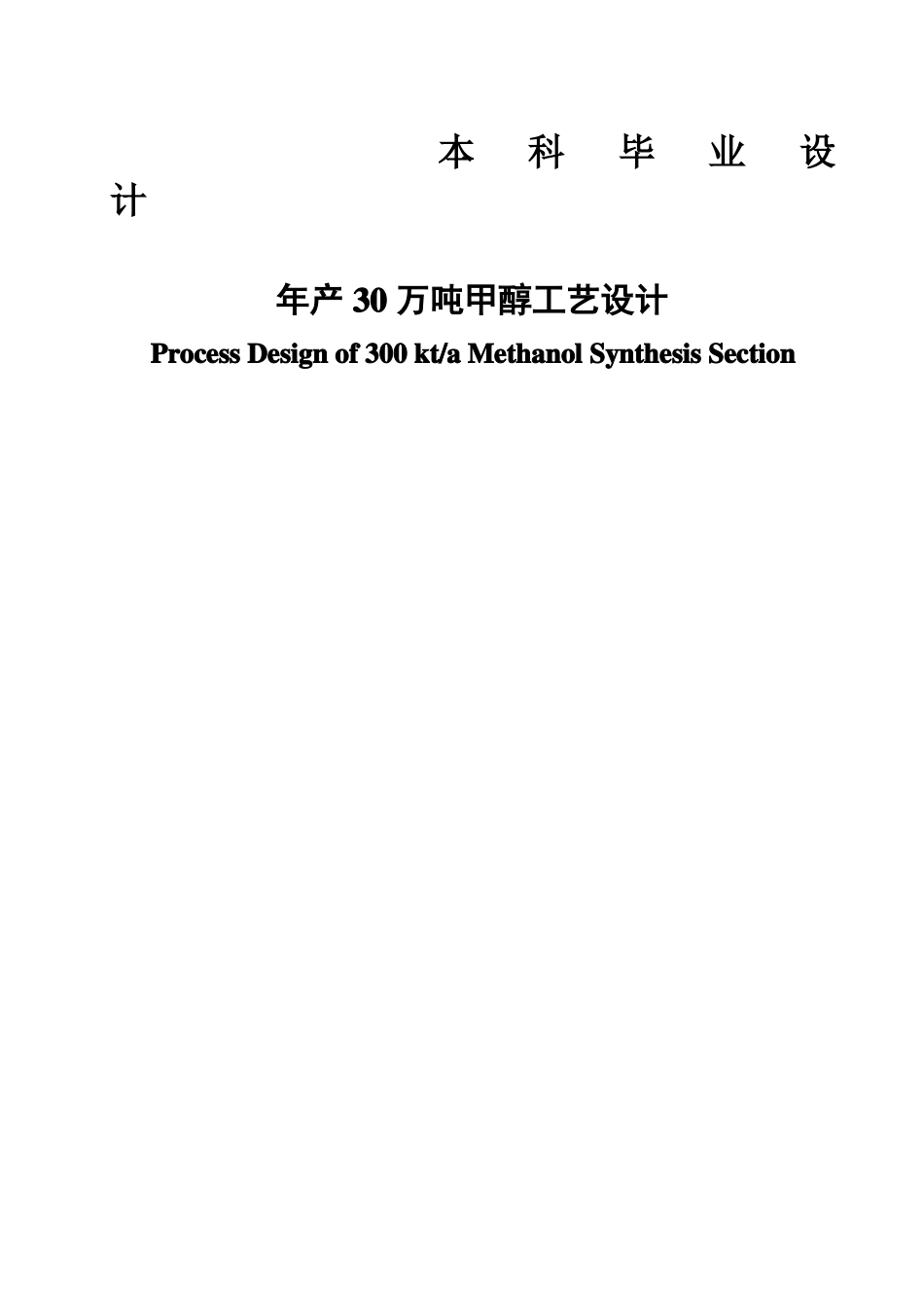 年产30万吨甲醇工艺设计_第2页