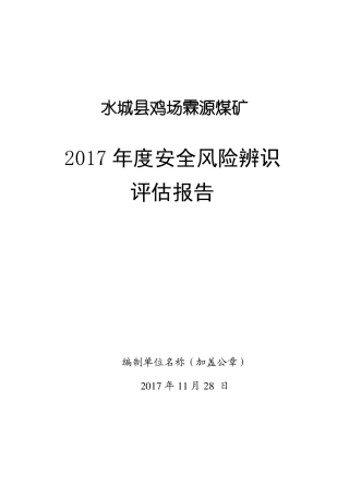 年风险评价报告