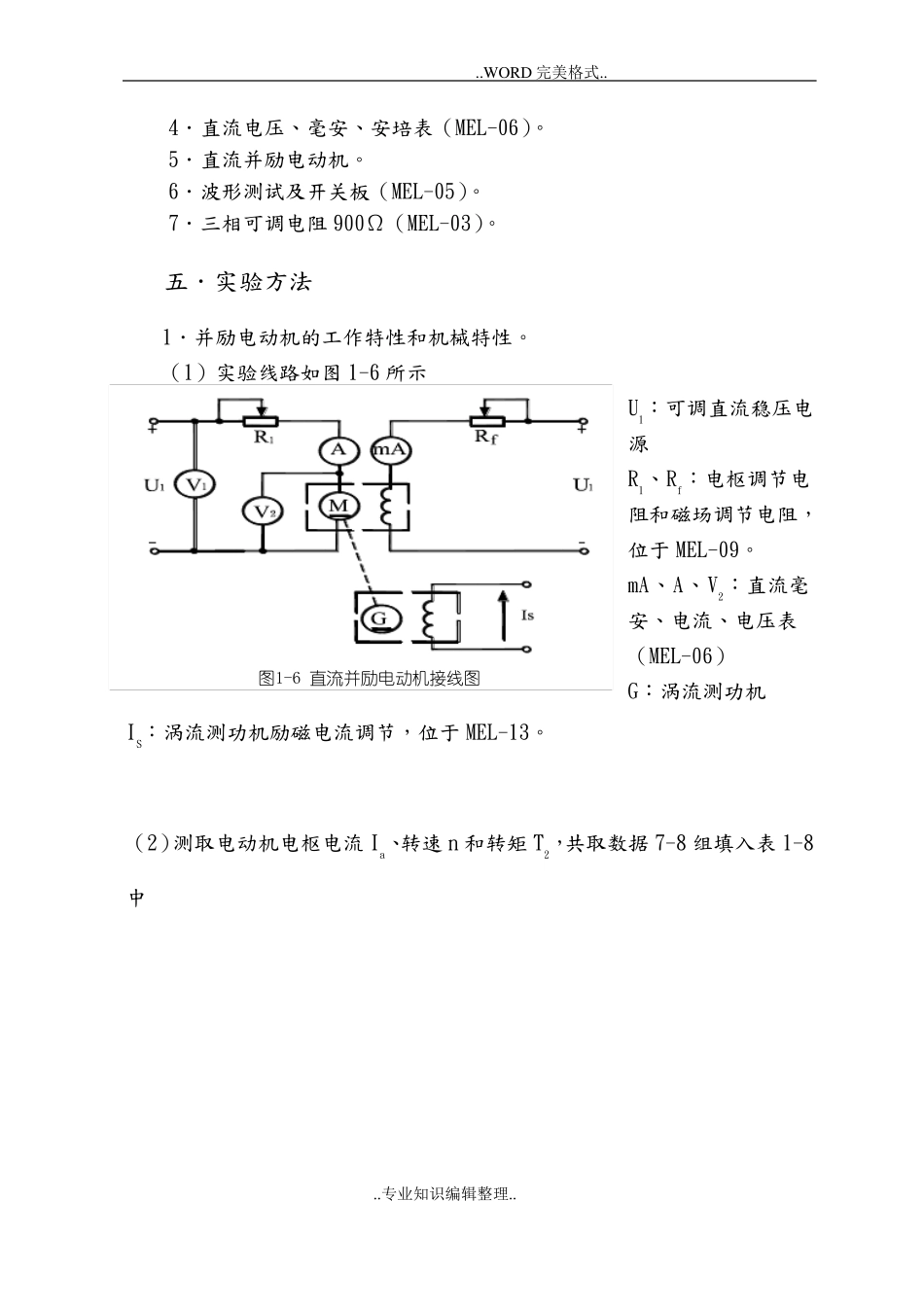 并励直流电机试验报告_第2页